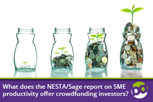 What does the NESTA/Sage report on SME productivity offer crowdfunding investors?